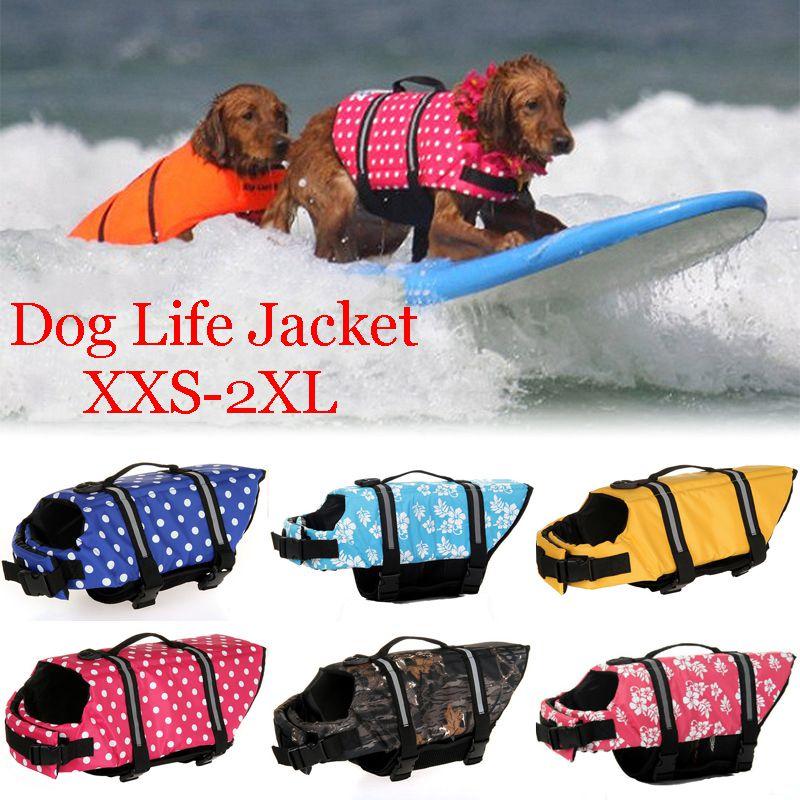 Жилет для собаки Спасательный жилет для питомца Топ Безопасность Светоотражающая полоса Страховочный Плавательная одежда