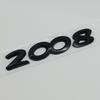 3D ABS Car Stickers Chrome Black Logo Letters 2008 3008 4008 5008 Emblem Badge For Peugeot Rear Trunk Sticker Decal Accessories