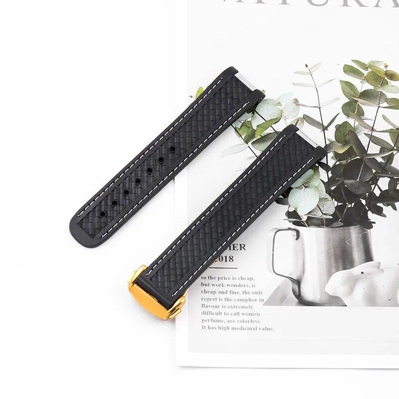 Silicone Strap for Omega Seahorse AT150 Rubber Strap Hornet Golf Men's and Women's Strap Watch Accessories