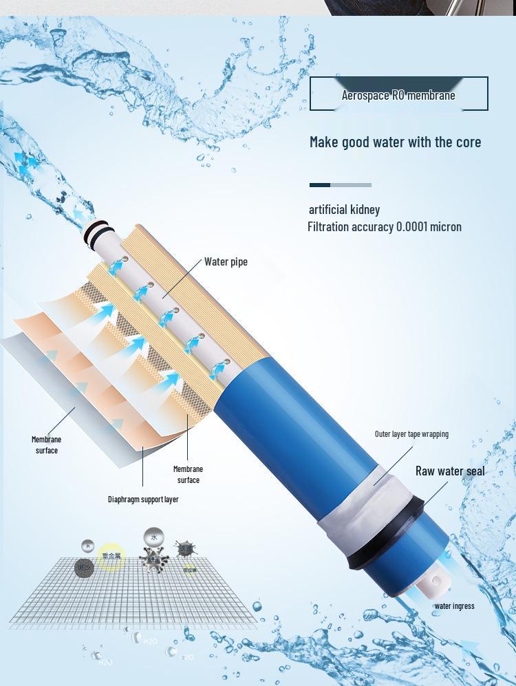 Wall-Mounted 4-Stage RO Reverse Osmosis Water Purifier with Heating for Direct Drinking