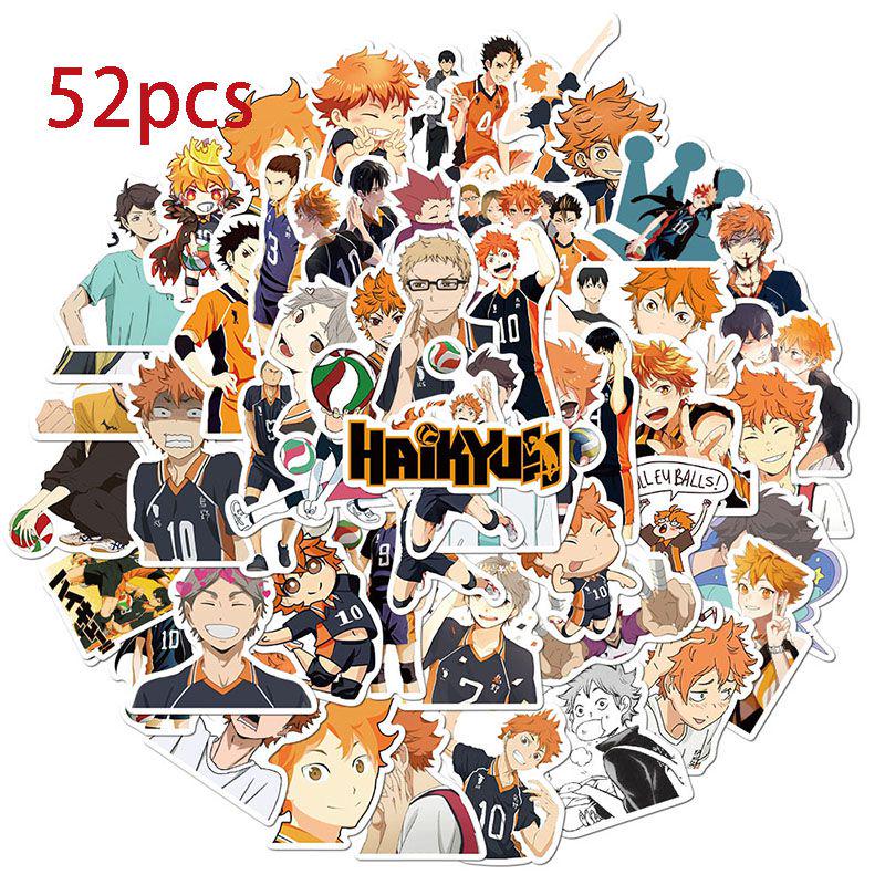 Colorful Multi-color Haikyuu!! Stickers Great For Decorating Cars And Longboards