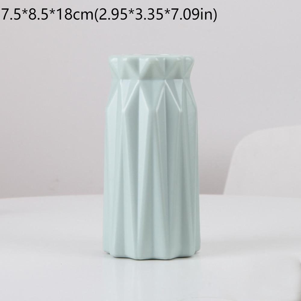 Creative Nordic Flower Vase Durable Flower Bottle Ins Plastic Flower Pot Home Decoration