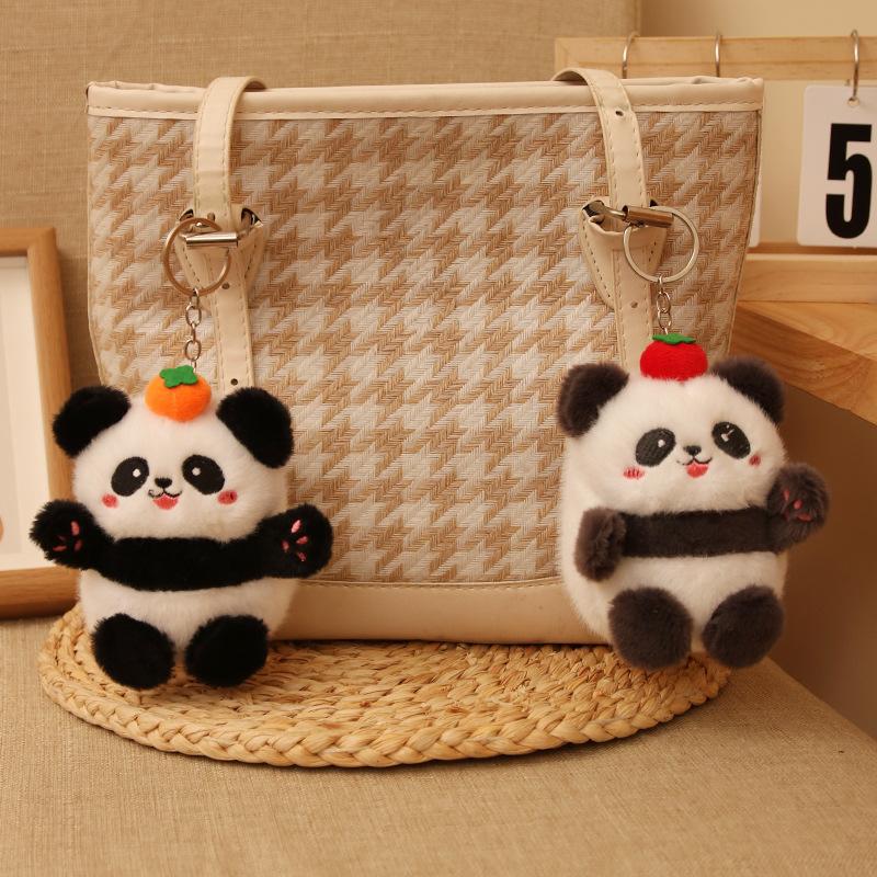 Persimmons and Persimmons Panda Pendant Plush Bag Keychain Pendant Doll Panda Doll Souvenirs Around Men and Women