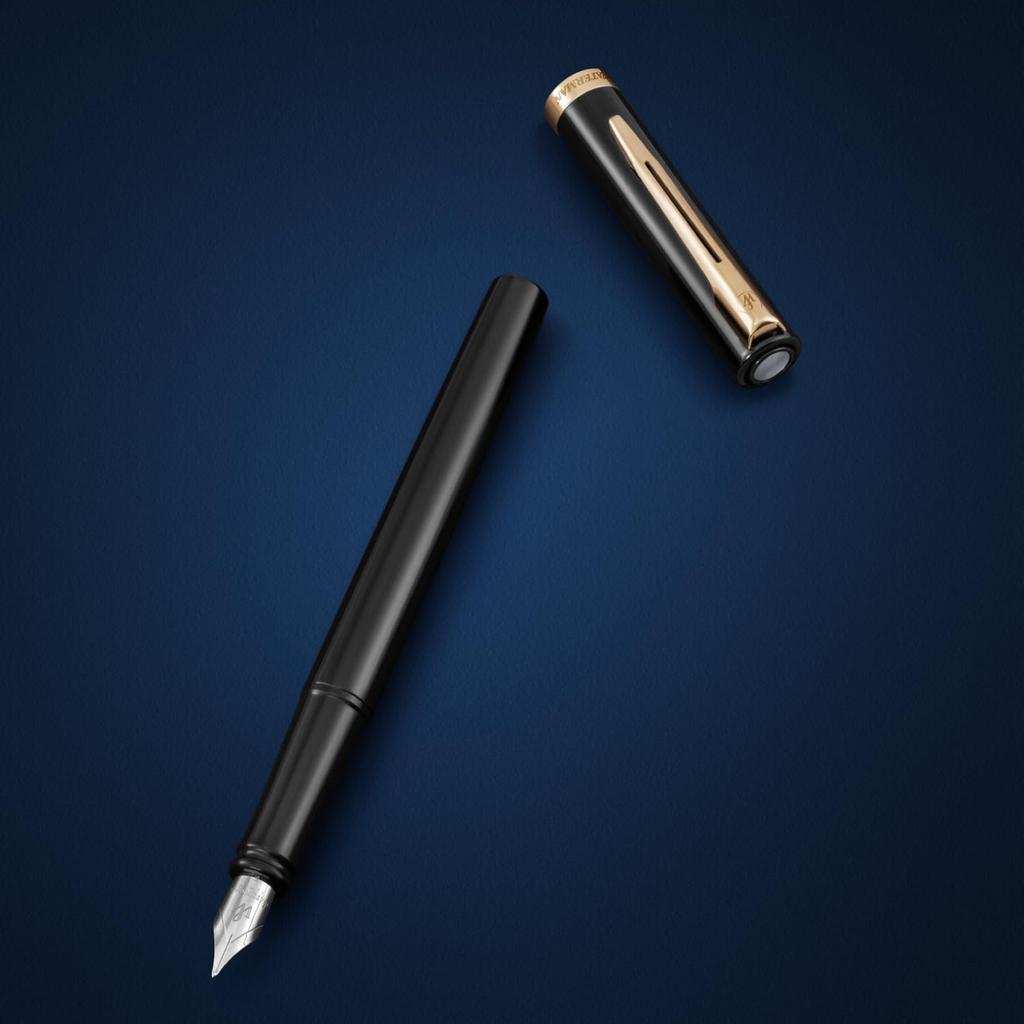 WATERMAN Impression Fountain Black Fine Gift Box Luxury Item 2225541 Pen, GT, Nib, Included, Gift, No.
