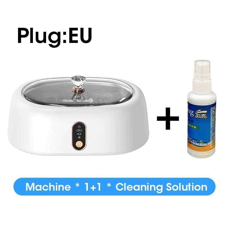 Ultrasonic Cleaner Glasses Jewelry Contacts Dentures 40KHz High Frequency Deep Clean Sanitizer for Home Professional Use