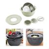 4 In 1 Colander with Bowl Set Fruit Cleaner 360°Rotating Versatile Salad Spinning Tool Strainers
