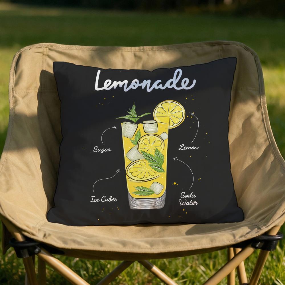 Limoncello Cocktail Cushion Cover Soft Reversible  Durable Pillow Cover  MultiScene Use for Home  Car Daily Comfort