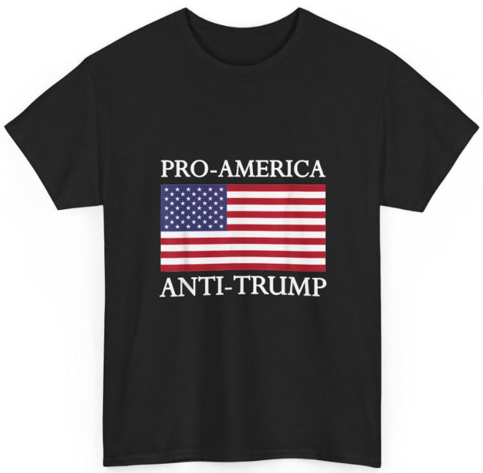 Pro-America Anti-Trump Resist USA Flag T Shirts
