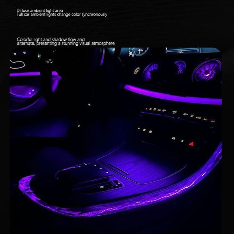 For Mercedes-Benz W213 C257 Central Control Edge Crystal Light Frame E200 Coupe E260 E Ambient Light Decorative Frame