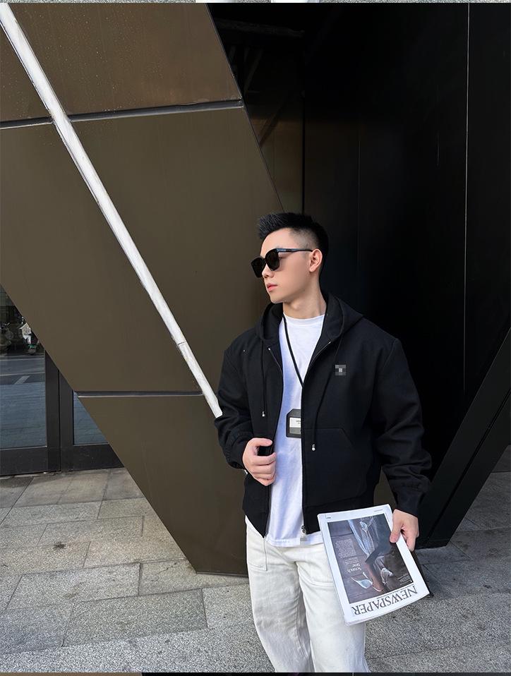 Мужская толстовка с капюшоном и логотипом Nan You Lv Jia из шерсти и хлопка: Тяжелая зимняя повседневная толстовка с длинным рукавом