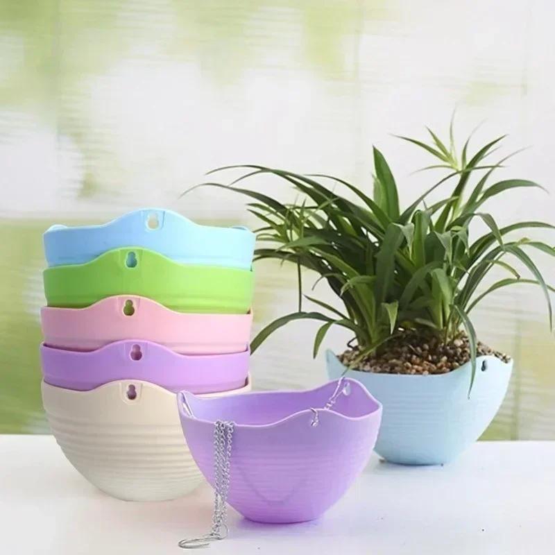 Creative Plastic Hanging Type Succulent Plant Chlorophytum Comosum Flowerpot Personality Large Diameter Pots for Plants 2025