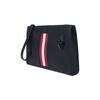 Bally Красно-белая полосатая кожаная сумка-кошелек на молнии с логотипом-буквой, деловой повседневный стиль, сумка-клатч для commuters, большой мужской кошелек, черный 6238757