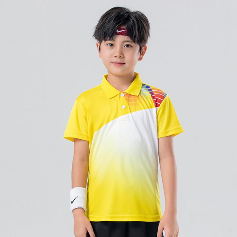 Unisex Kids Youth Sport Training Shirt Table Tennis Badminton Breathable Quick-Dry Athletic Top