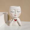 Девочки Лицо Цветочный Кашпо Креативный Настольный Декор Двор Сад Балкон Украшения Изделия Из Смолы Суккулентное Растение Цветочный Горшок