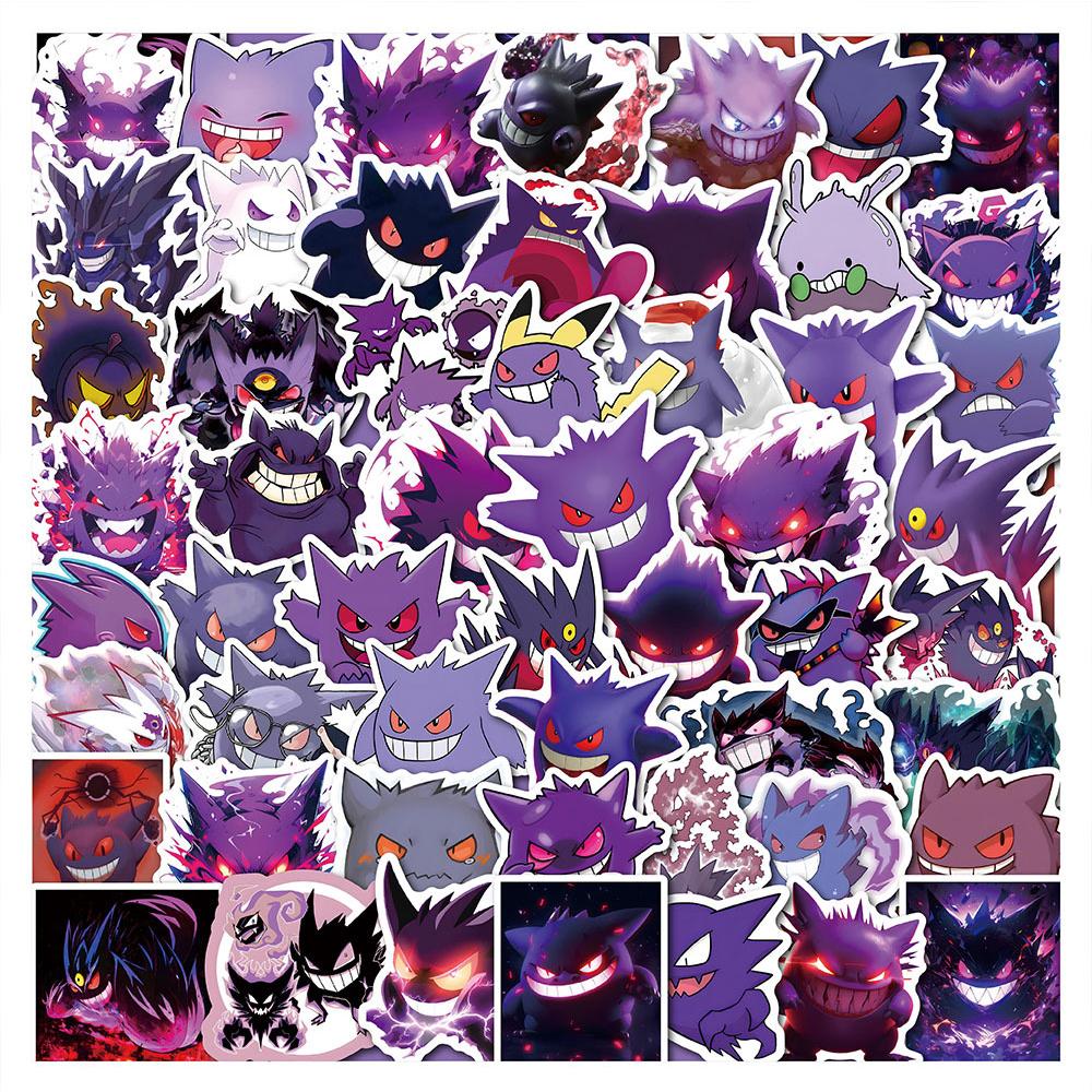 10/30/50Pcs Cute Pokemon Gengar Stickers Diy Motorcycle Phone Skateboard Laptop Pvc Waterproof Kids Toy Graffiti Cartoon Decals