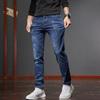Новые джинсы мужские облегающие эластичные джинсовые брюки повседневного стиля длинные брюки