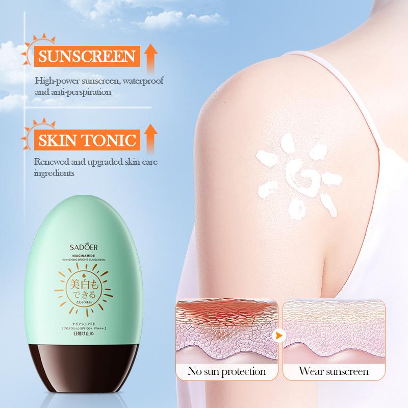 SADOER UV Protection Sunscreen Niacinamide Whitening Moisturizing Sunscreen