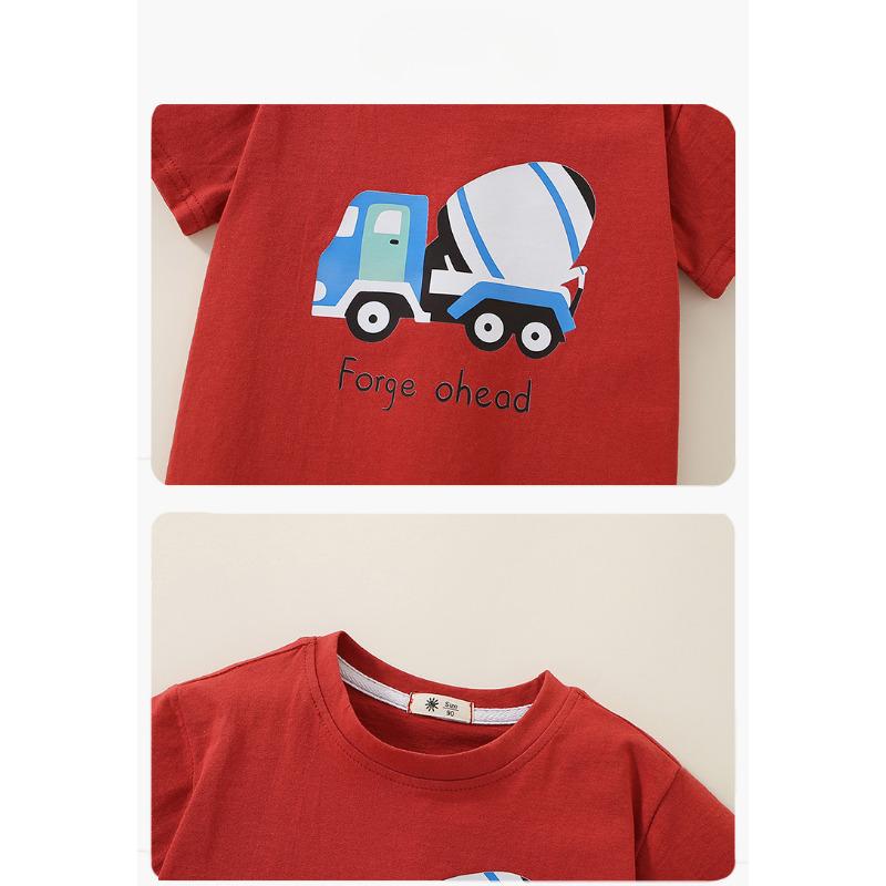 Детская футболка Детская одежда для мальчиков Футболка с короткими рукавами для мальчиков