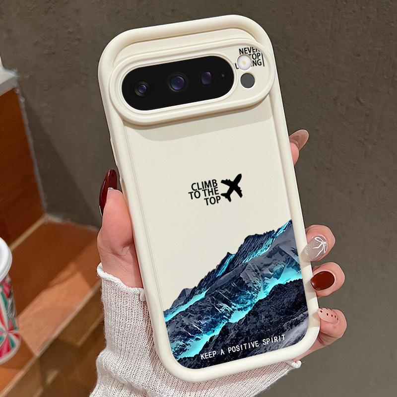 Чехол для Google Pixel 9 8 7 Pro 9 Pro XL 9A 8A 7A Узоры для путешествий по заснеженным горам Конфетный цвет Мягкий ТПУ Силиконовый Противоударный Чехол для Телефона
