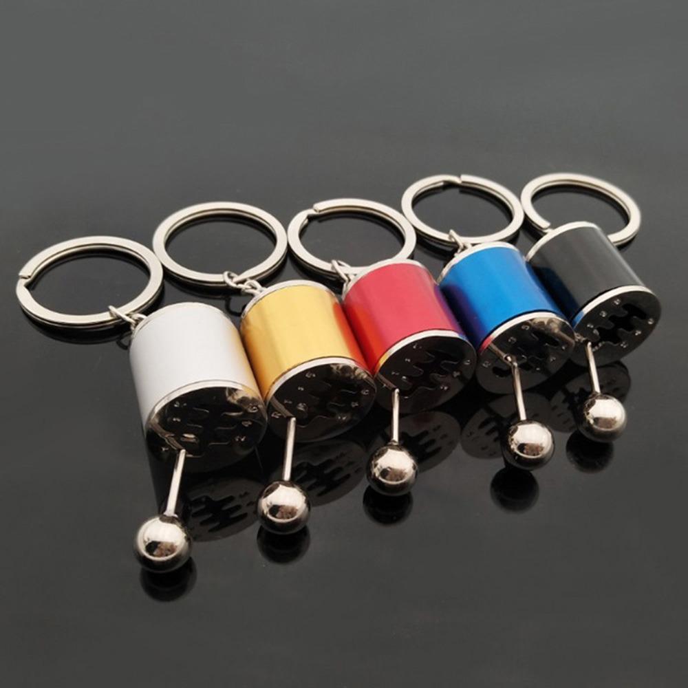 Gear Shifter Auto Part Model Keyring Metal Shift Gear Keychain Car Interior Accessories
