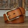 Belt Men's First Layer Cowhide Leather Pin Buckle Belt Men's Casual All-Match Young and Middle-Aged Korean Style Trendy Pant Belt