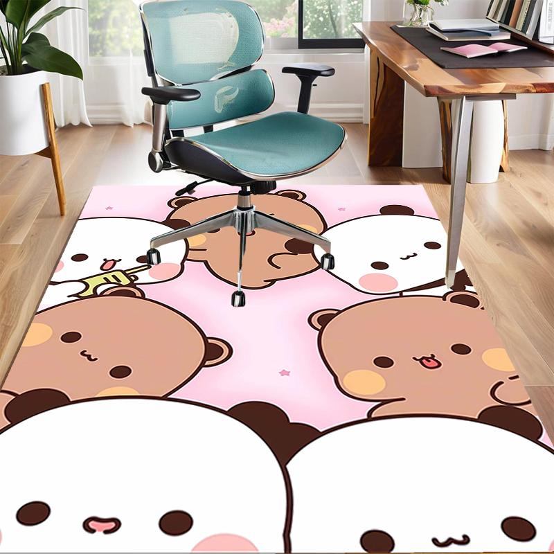 1pc Yier BuBu Bear1 Design Area Rug - Non-Slip, Soft & Cozy Floor Mat for Living Room, Bedroom, Office - Indoor/Outdoor Decorative Carpet