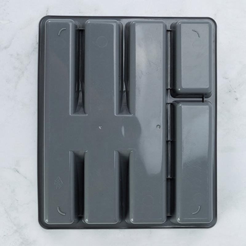 Кухонный ящик Органайзер для столовых приборов Держатель для серебра Разделитель для кухонной утвари Коробка Пластиковый лоток для хранения столовых приборов Принадлежности для дома и ресторана