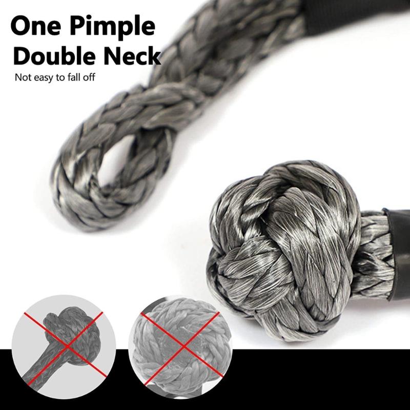 Синтетическая мягкая скоба с защитным рукавом, максимальное разрывное усилие 38000 фунтов, скоба для извлечения внедорожных грузовиков размером 1/2 "X 22"