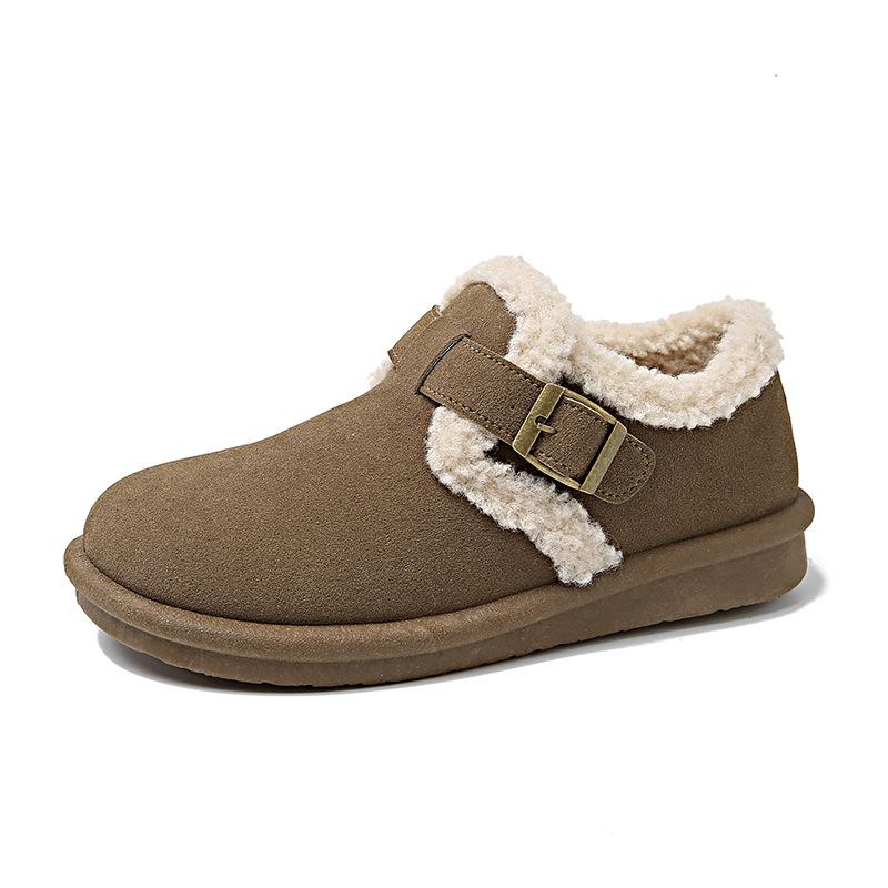 Женские хлопковые туфли на толстой подошве, зимние бархатные, утолщенные для тепла, новинка зимы 2025 года, повседневные туфли на мягкой подошве, хлопковые туфли BN5801