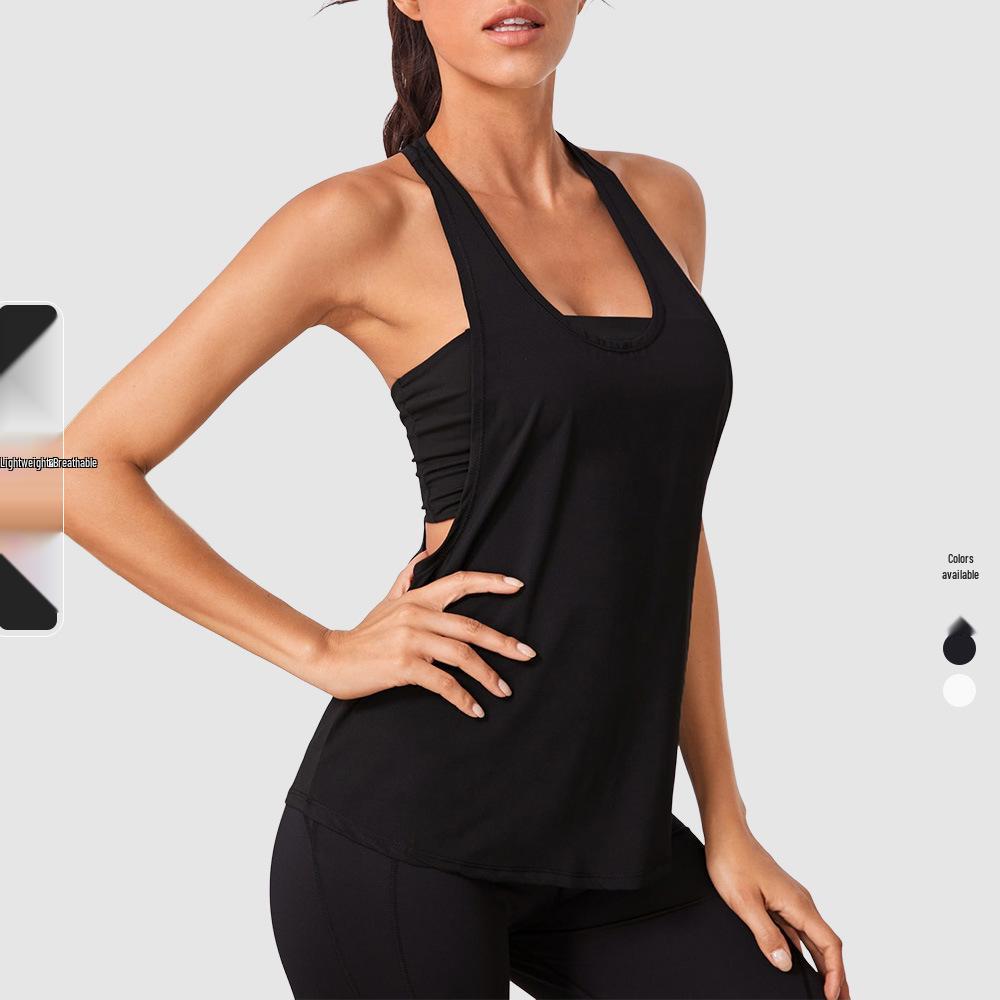 Большого размера быстросохнущая майка без рукавов для йоги и бега