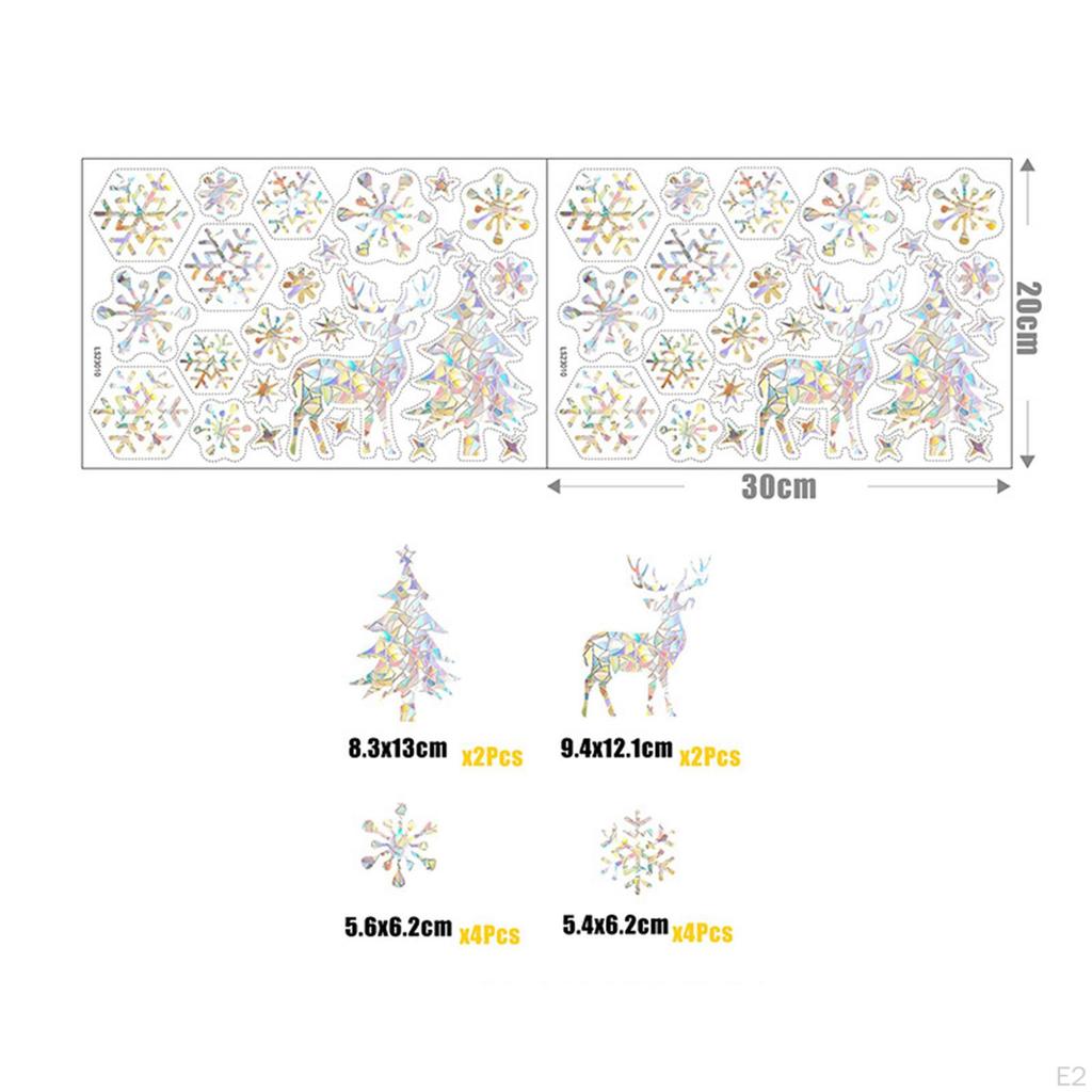 2 упаковки рождественских наклеек на окна для кухни, кафе, года, фермы, детей