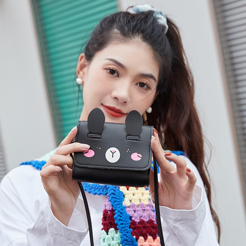 Mini Cartoon Rabbit Coin Purse Crossbody Bag for Children - 2025 Cute & Fashionable Design for Little Girls