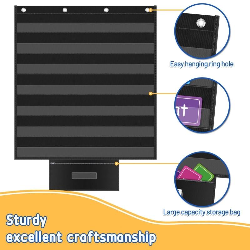 Подвесной карманный органайзер с несколькими прозрачными держателями для документов, обучающая развивающая игрушка, инструмент для обучения специальному образованию
