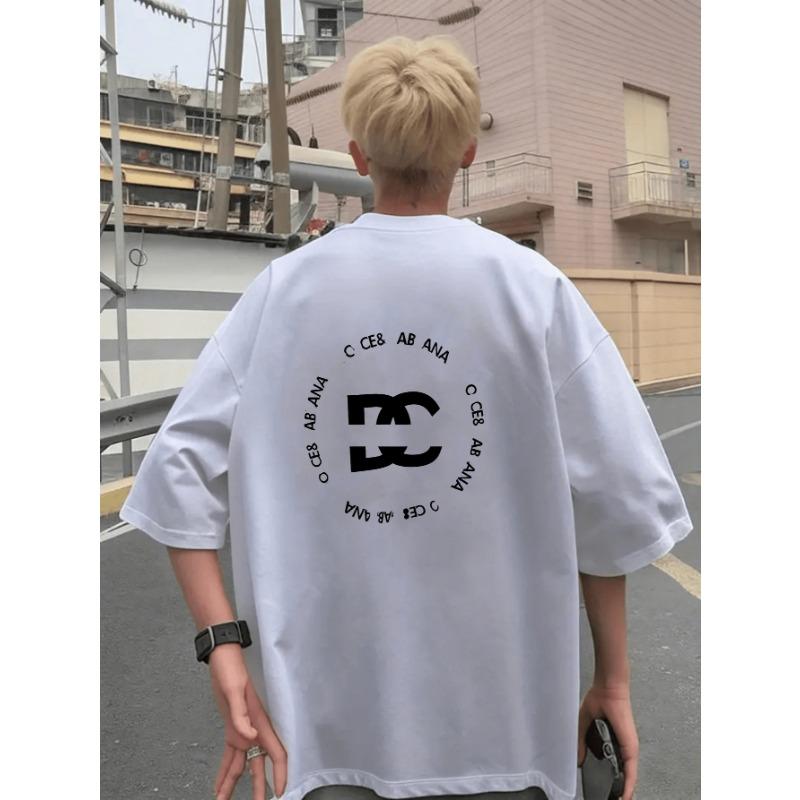 Men'S Plus Size Short Sleeve T-Shirt Summer Collection Featuring a Easy Graphic Logo Design