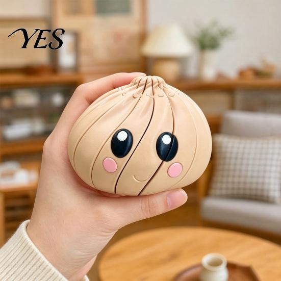 Подвижная игрушка-пельмень 3D-печатная спиральная игрушка, Скользкая булочка на пару Снятие стресса для облегчения, Вращающаяся крутящаяся игрушка-антистресс для детей и взрослых Гаджет