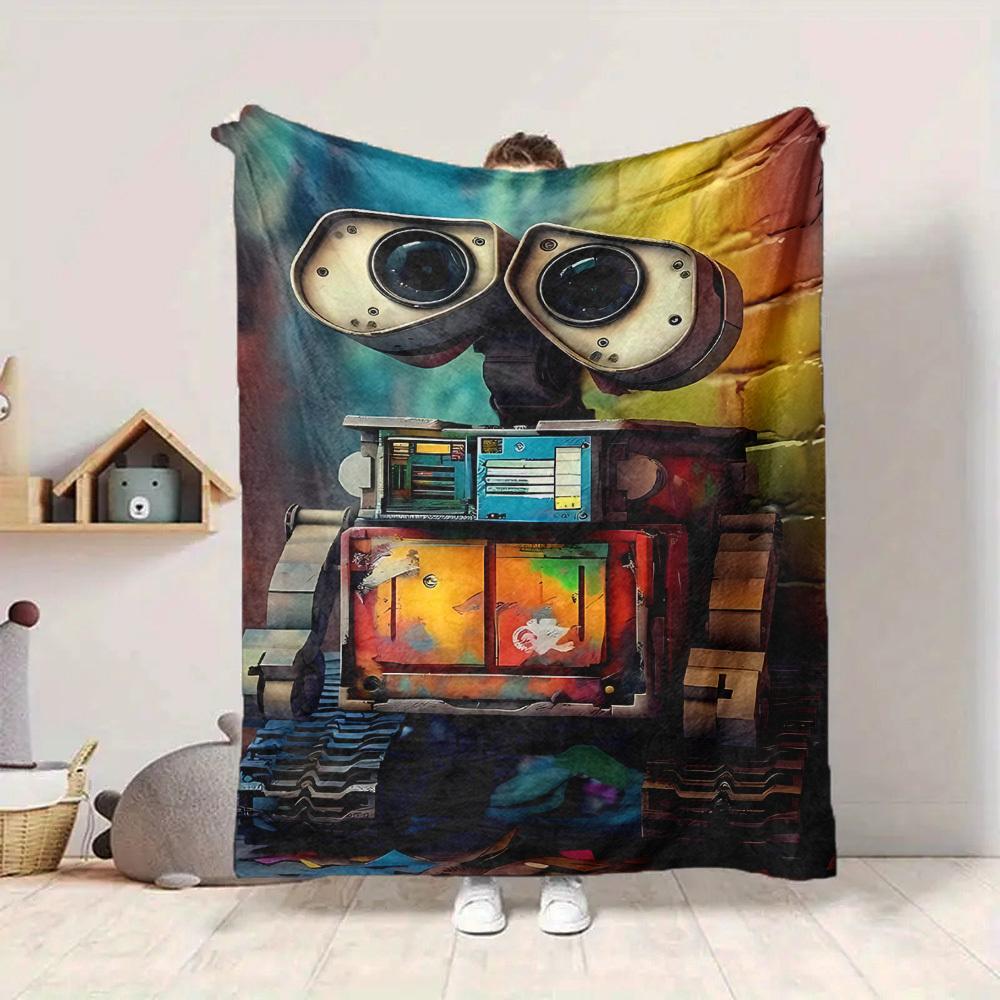 1 шт. Фланелевое покрывало Robo Art с HD-печатью, легкое, мягкое, теплое, всесезонное, для дивана, кровати, путешествий, кемпинга, машинная стирка