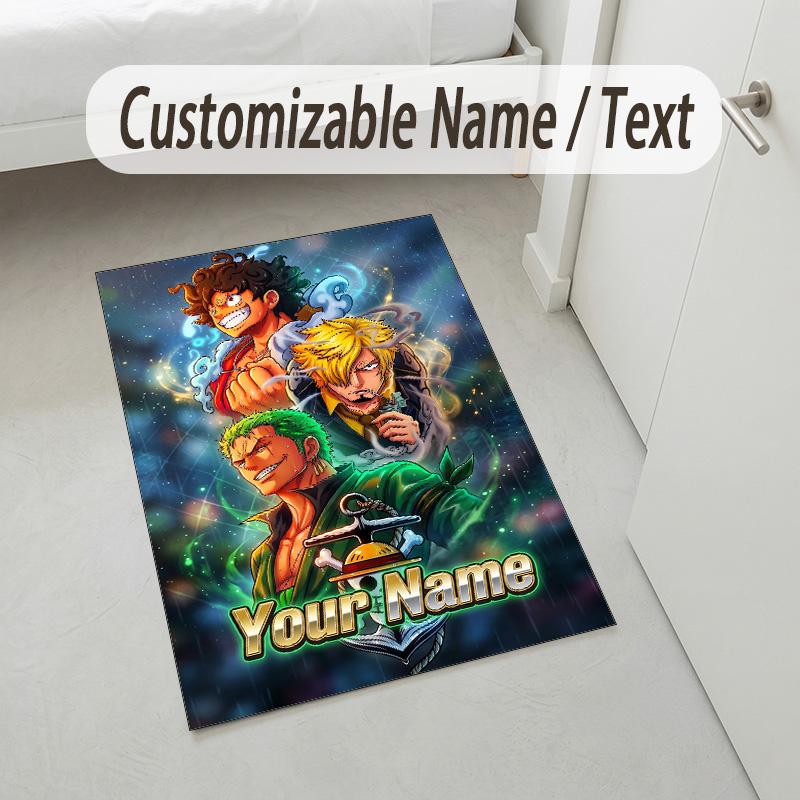 Personalized Crystal Velvet Carpet,One Piece Custom Printed Name, Plush Area Rug For Home Indoor Decor