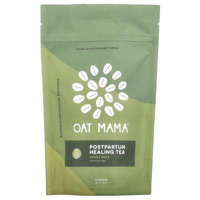 Oat Mama Чай послеродовой лечебный, пряная груша, без кофеина, 14 пакетиков, 32 г