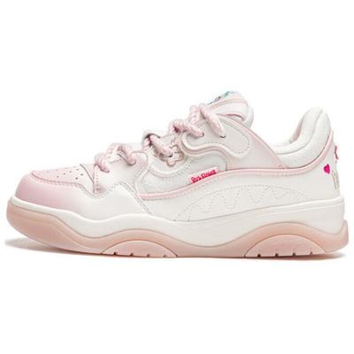 Кроссовки Li Ning Tpu Synthetic Leather Journey 2.0, удобные, универсальные, износостойкие, нескользящие, с низким верхом, для скейтбординга, женские, белые, розовые, AGCU092-8