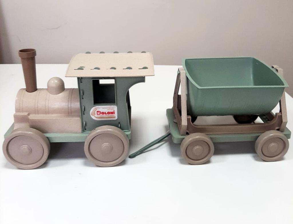 Sandbox toys Train with two carriages Pastel