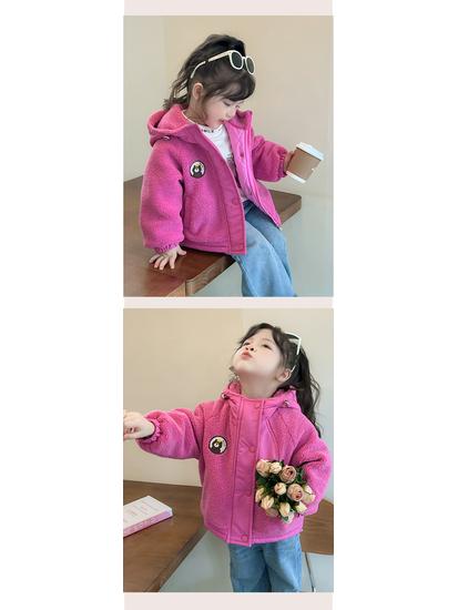 Девичья стеганая зимняя хлопковая куртка на флисовой подкладке - Модное детское пальто.