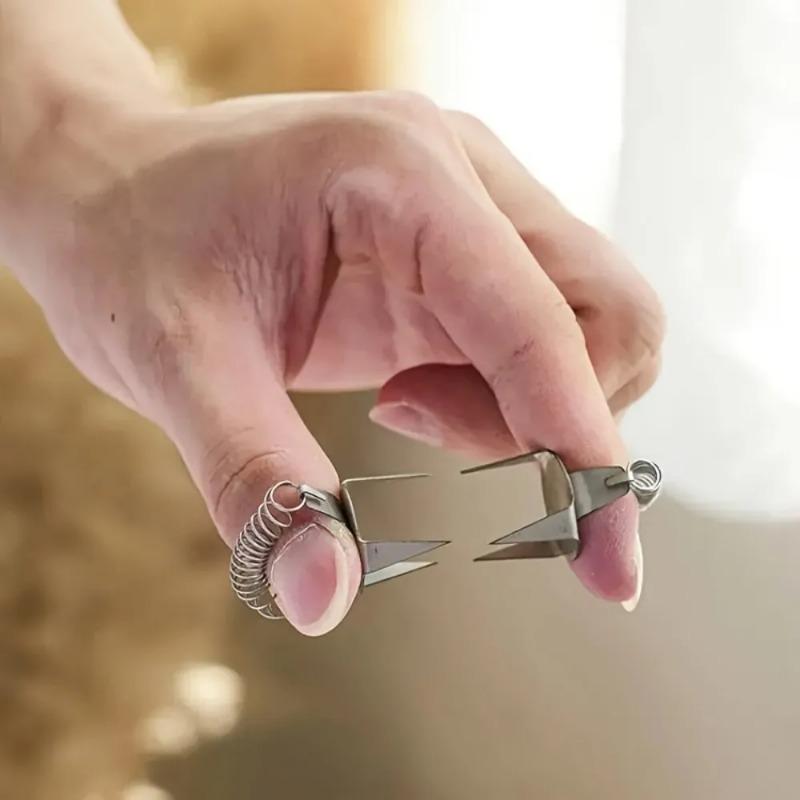 2 шт. Инструмент для глазурования керамики Нержавеющая сталь Зажим для глазури для окунания кончиками пальцев Плескание, Глазурование кончиками пальцев и Раскрашивание большим пальцем