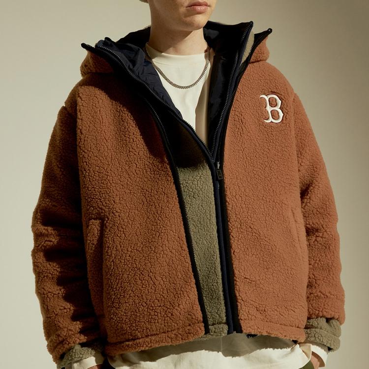 New MLB Boston Red Sox Velvet Jackets Unisex Brown 31JPF2061-43A