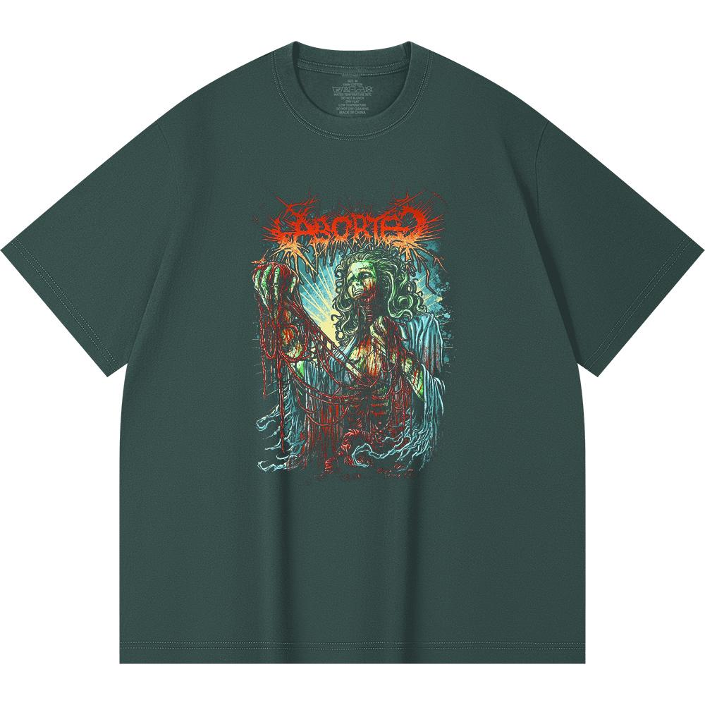 Хлопковая футболка плотностью 230 г/м² 100% Хлопок Heavy Metal Футболка с принтом рок-группы Популярная музыка Унисекс Тяжелая хлопковая футболка