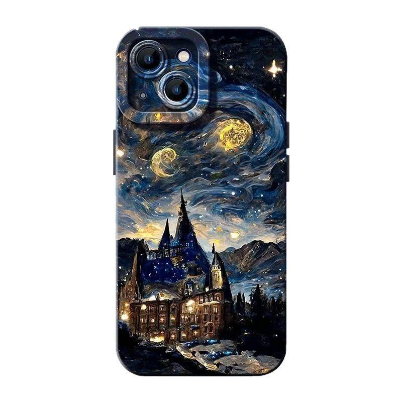 Масляная живопись замок для чехла на телефон iphone17pro Apple 1514/13promax новый 12/16X