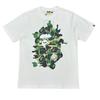 Мужская уличная одежда Оверсайз хлопковая футболка с принтом Camo Shark Ape Повседневная футболка