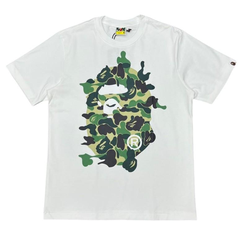 Мужская уличная одежда Оверсайз хлопковая футболка с принтом Camo Shark Ape Повседневная футболка
