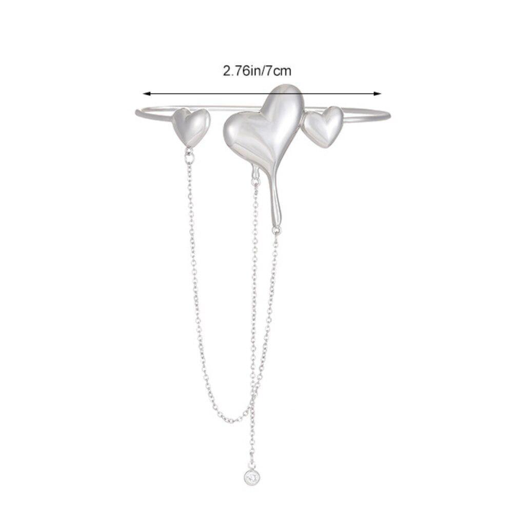 Модные подвески в форме сердца с кисточками на плечо, браслеты-цепочки для женщин, браслет-манжета с открытием, браслет-манжета в стиле панк, хип-хоп, украшения для тела ZH