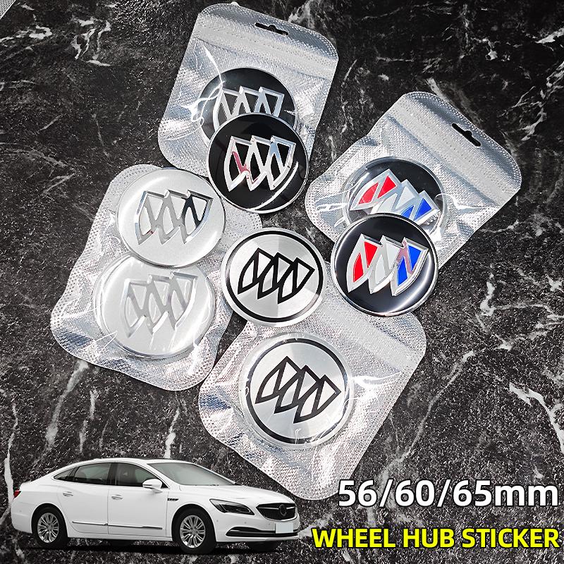 4pcs 56mm 60mm 65mm Car Wheel Center Hub Cap Rim Cover Stickers For Buick Park Avenue royaum enclave Encore Regal Verano Excelle
