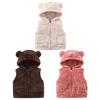 1-4 Years Kids Warm Plush Vest Winter Hooded Vest